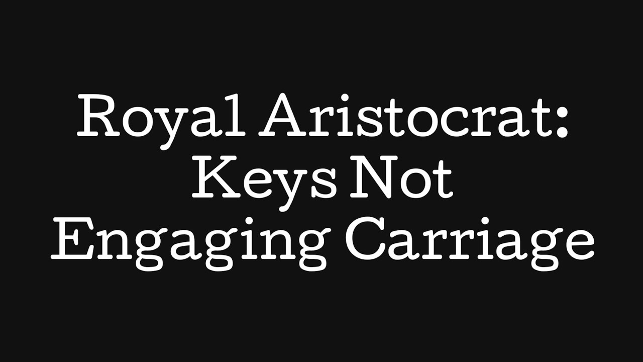 Royal Aristocrat Typewriter Keys Not Engaging Carriage, Rocker Plate Adjustment