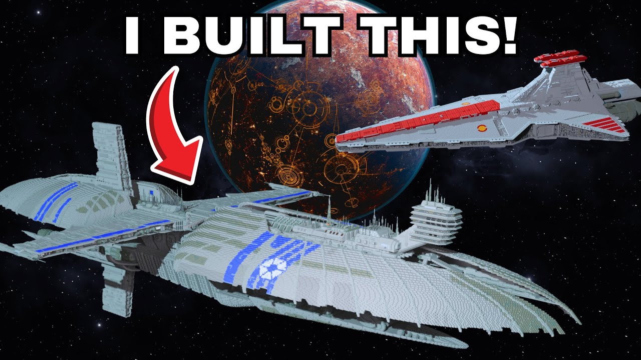 I Built a Star Wars SPACE BATTLE in Minecraft