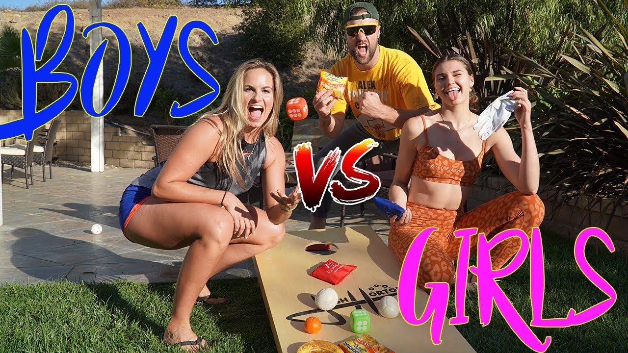 Испытание странных предметов «Мальчики против девочек» в кукурузной яме