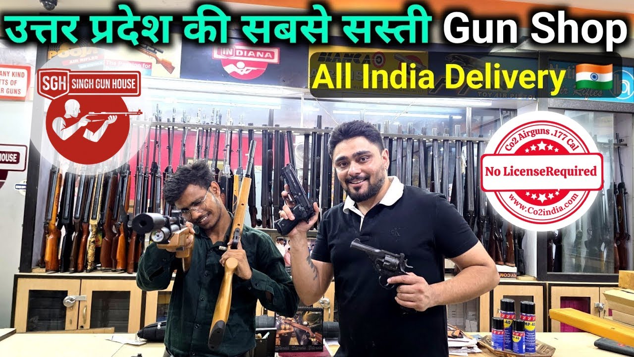 Uttar Pradesh Ki Sabse Big Gun Shop  CO2 Guns Ki Asli Power 🔥Astra Shastra India#airsoftgun #airgun