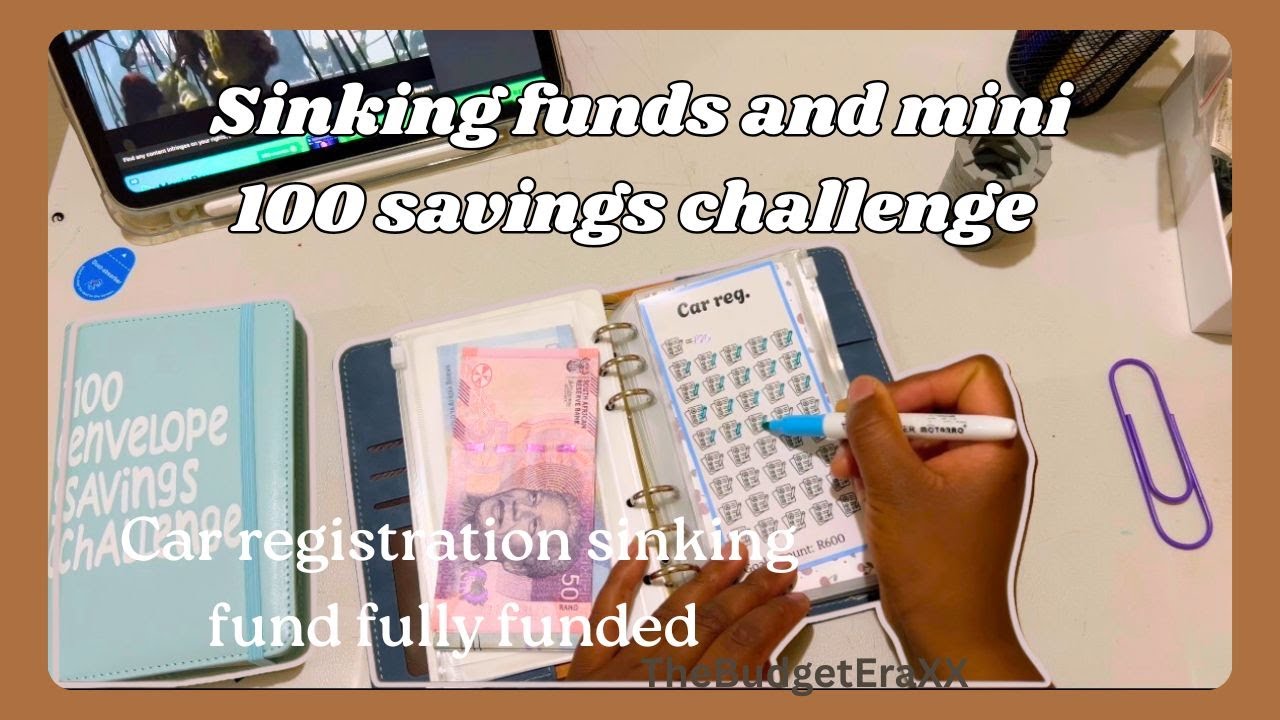 Stuffing Sinking Funds | 100 Mini envelopes cash stuffing | Completing challenges