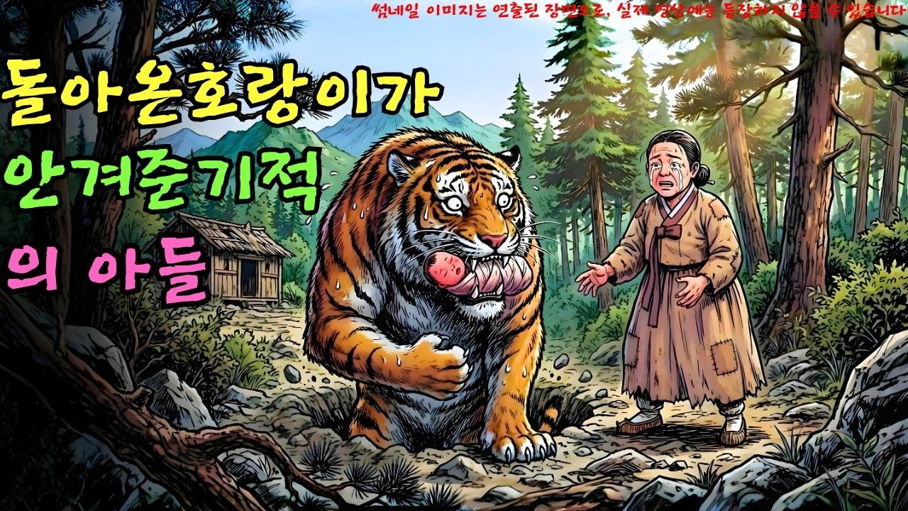 👉 함정에 빠진 새끼 호랑이, 목숨을 건 소녀의 구조… 돌아온 호랑이가 안겨준 기적의 아들| 야담 |옛날이야기 |민담 |전설 | 설화