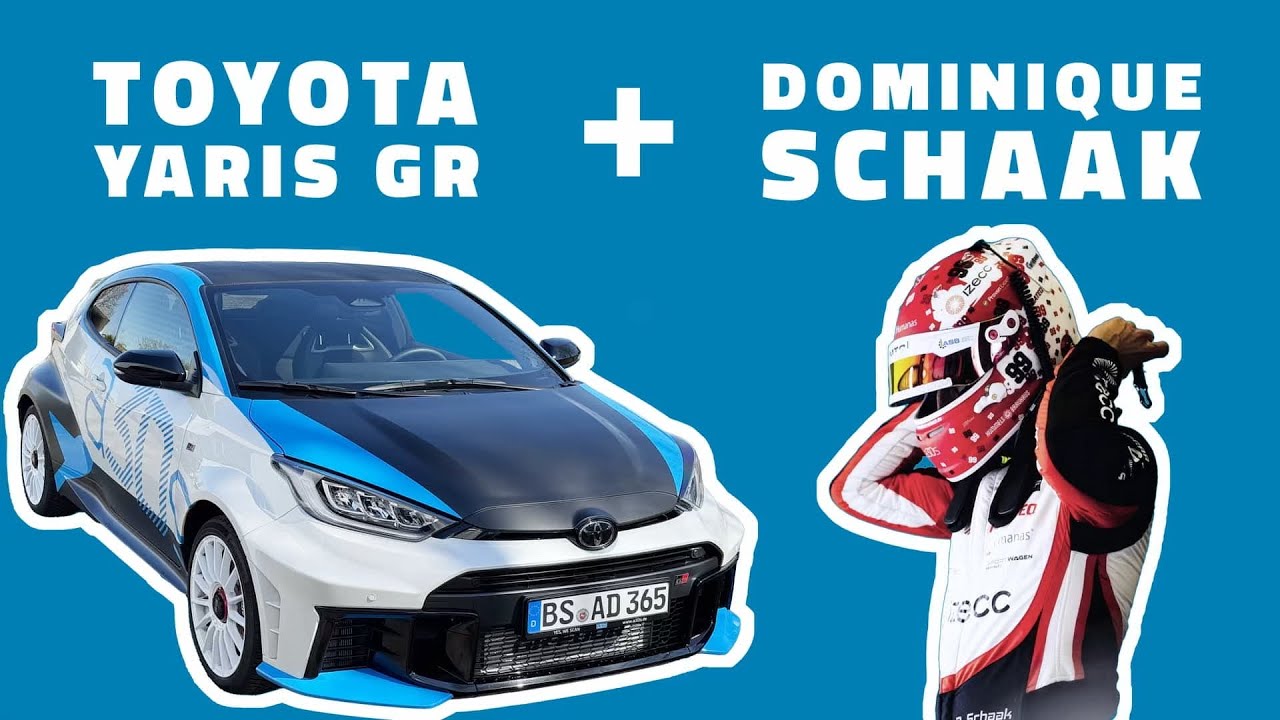 Toyota YARIS GR auf der Rennstrecke der Motorsport Arena Oschersleben mit Dominique Schaak am Steuer