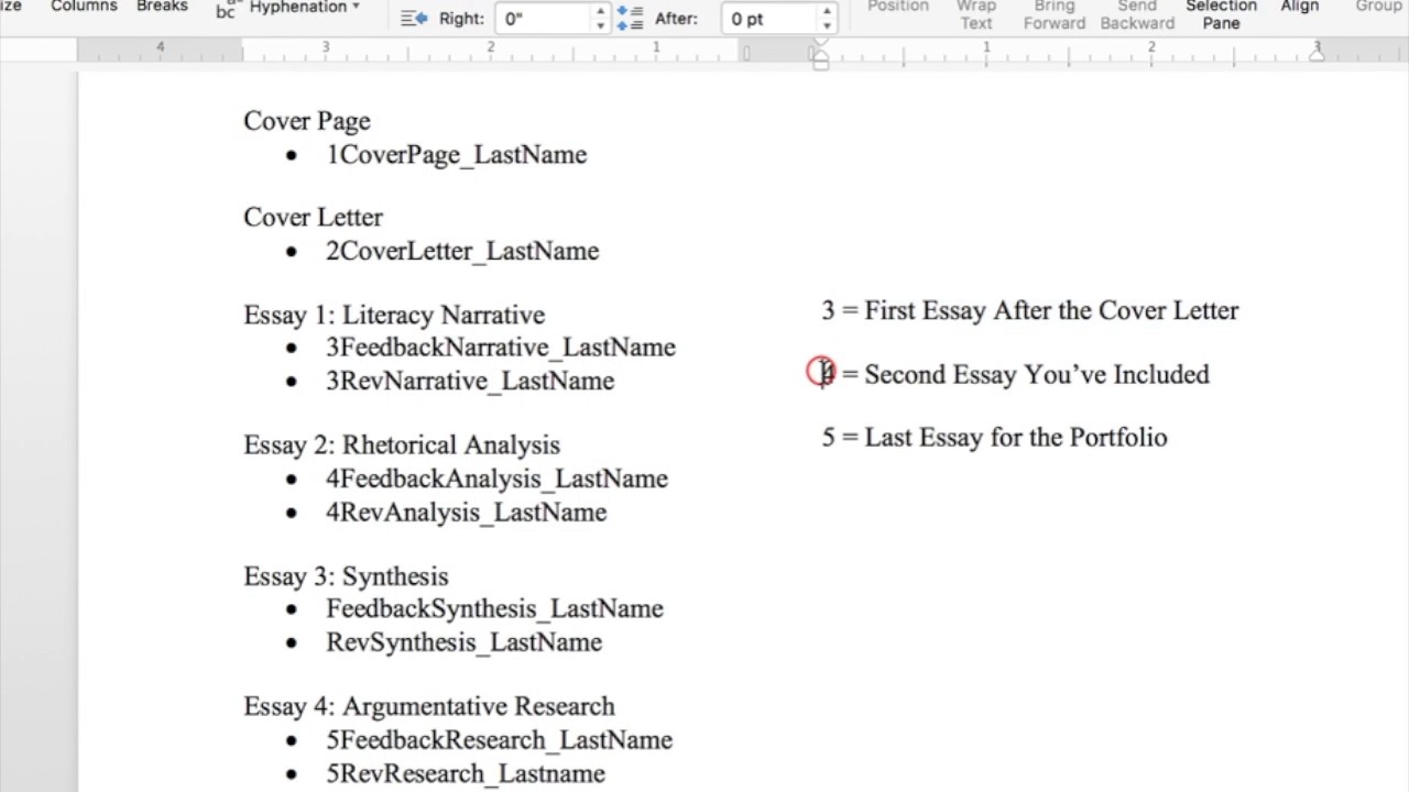 Naming Your Portfolio Documents