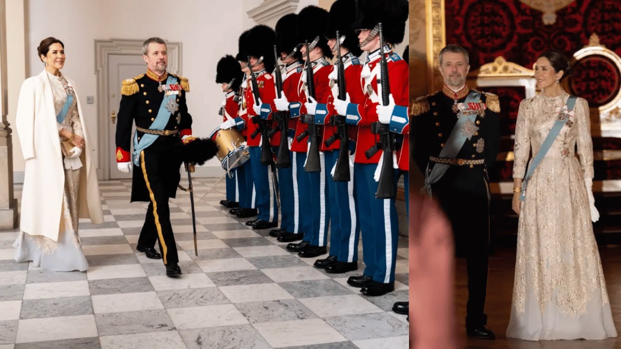 King Frederik and Queen Mary arrive to New Year's Party at Christianborg