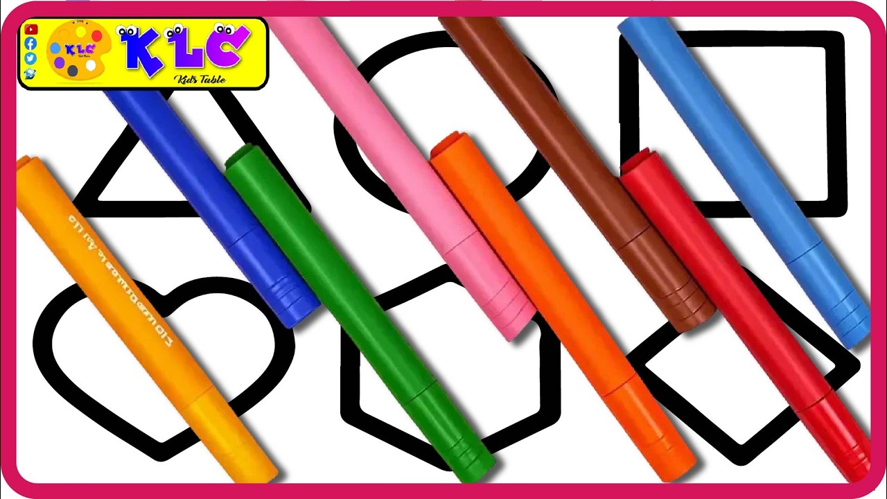 Dive into a Colorful World: Learn Shapes with Fun Drawing, Coloring-Jumbo Markers |KLC KİDS TABLE🔺🔵🟩