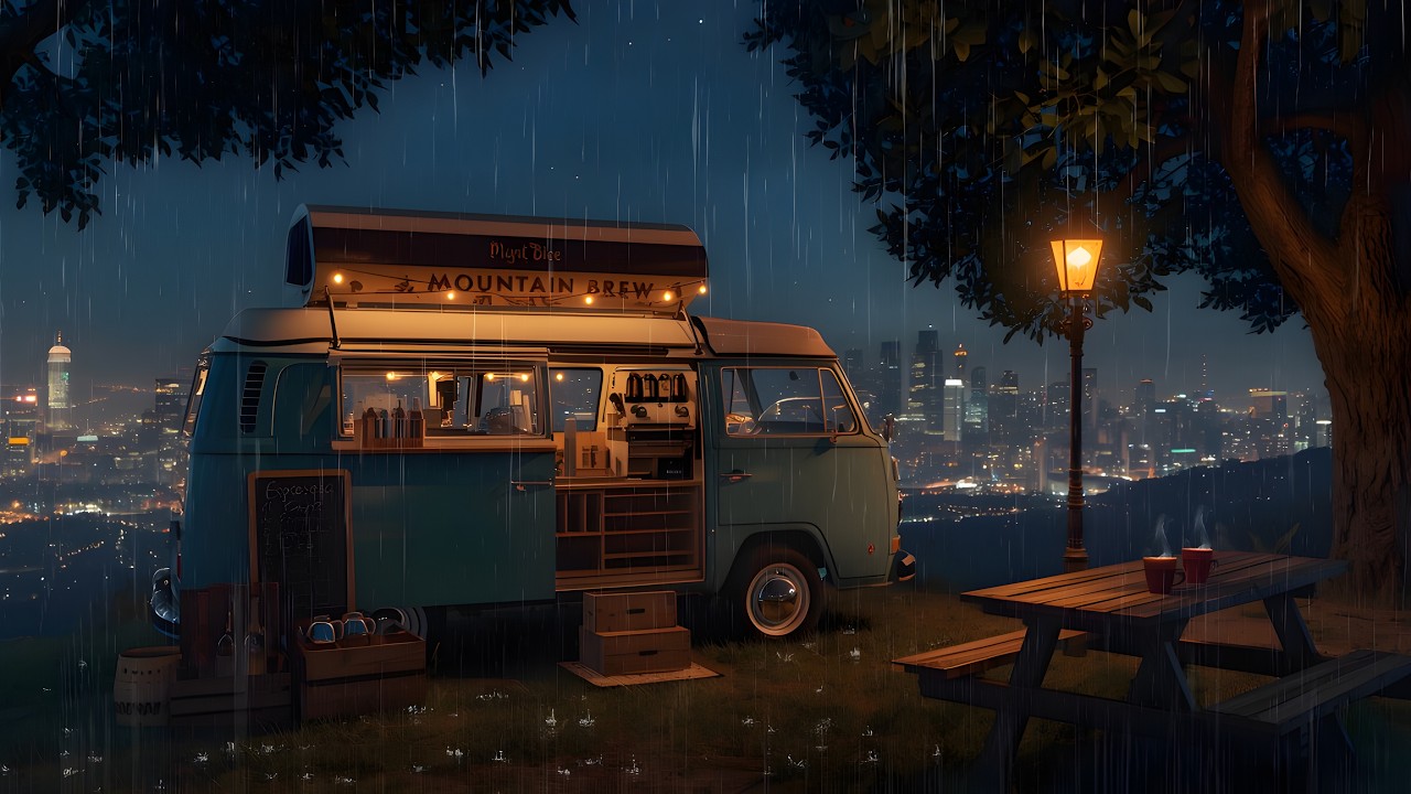 A Soft Rainy Night in a 90s Tokyo Café 🌙 Lofi Music for Focus