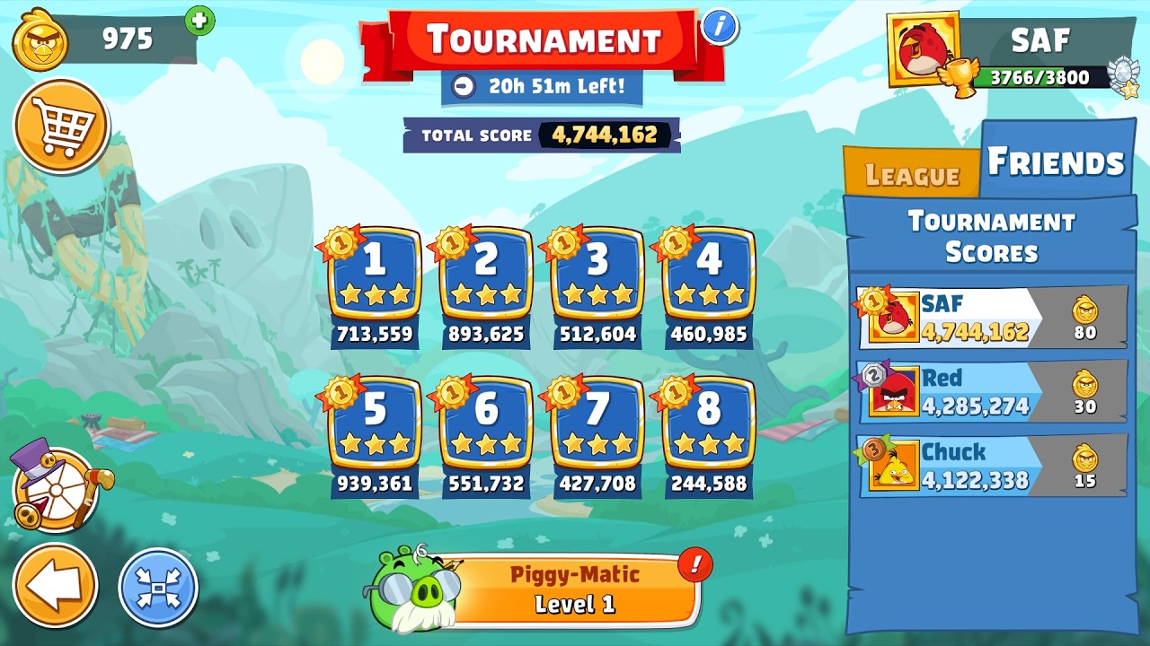 Angry Birds Friends. Турнир (20.05.2026). Все уровни 3 звезды. Проход от Сергея Фетисова.