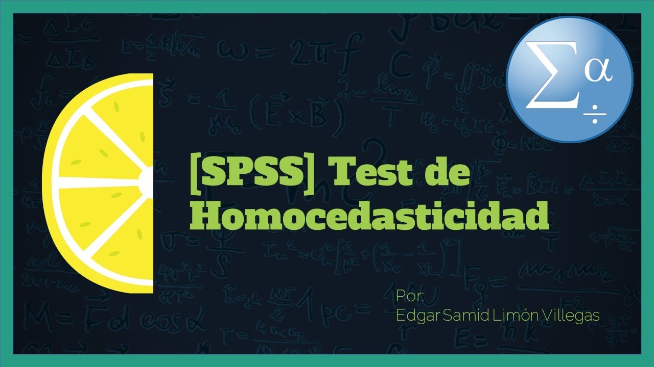 [SPSS] Test de Homocedasticidad