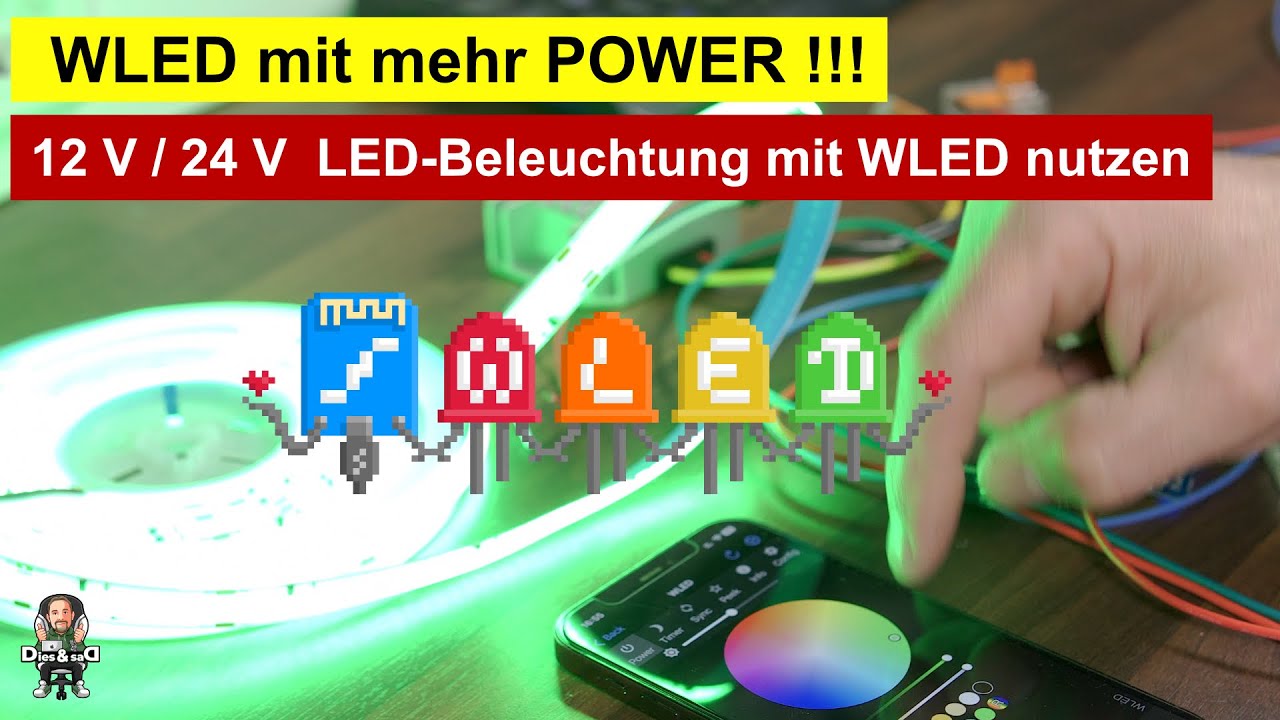 WLED mit 12 V & 24 V / Controller und ESP 32