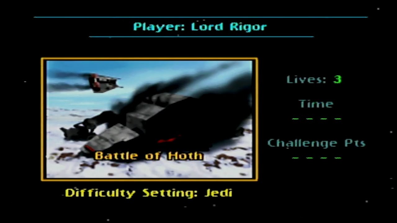 N64 Star Wars: Shadows of the Empire - Level I [Jedi Difficulty] / Battle of Hoth