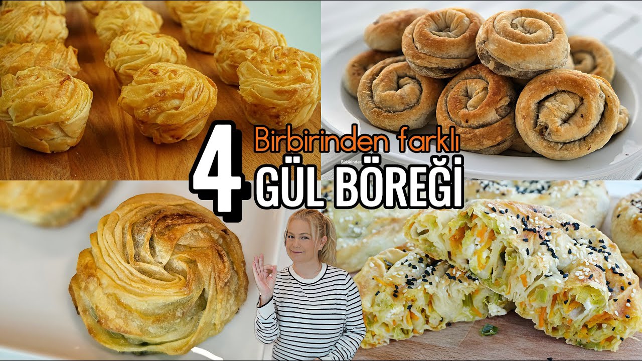 Bu Gül Börekler Efsane! Hazır Yufkayla 4 Çeşit Lezzet