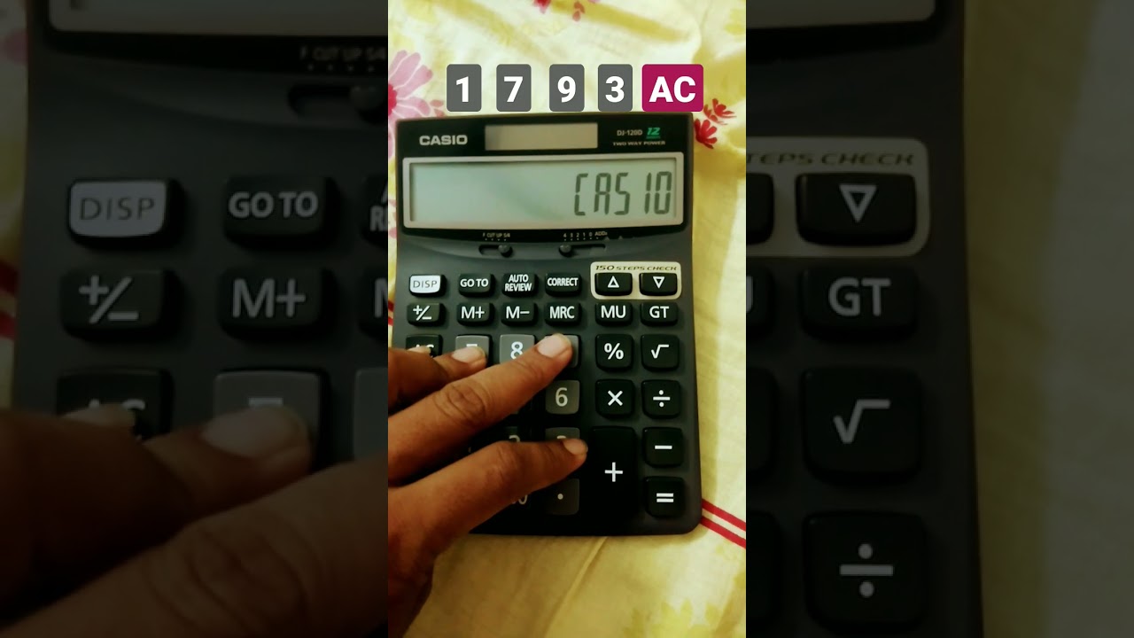 how to write CASIO in DJ-120D calculator