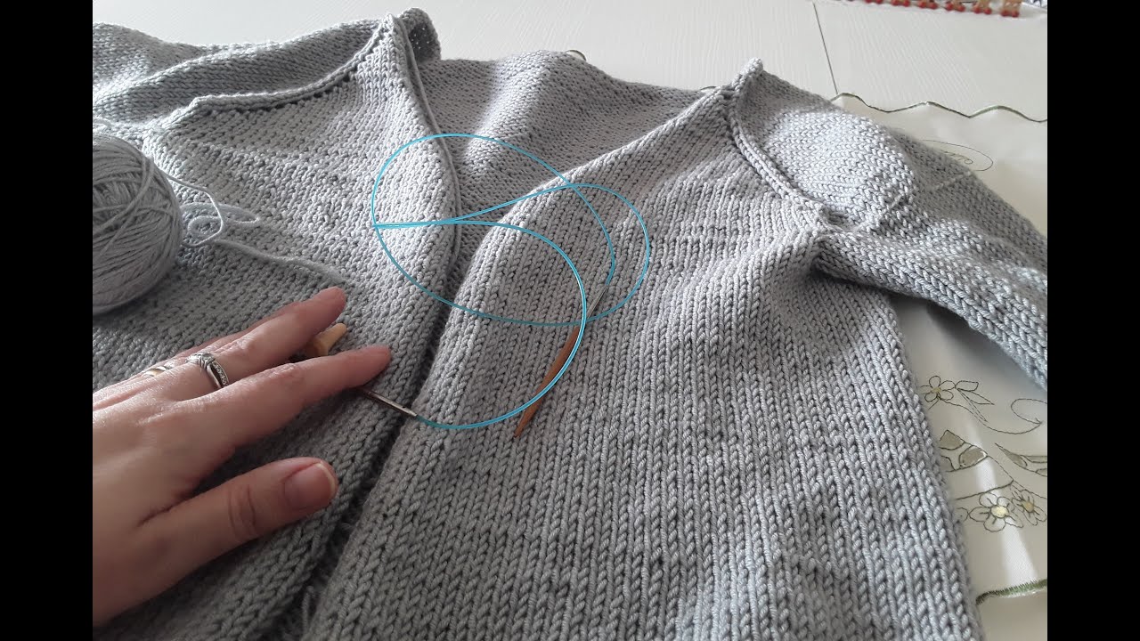 Come riprendere e rifinire le maglie dello scollo di una maglia ai ferri 1/2
