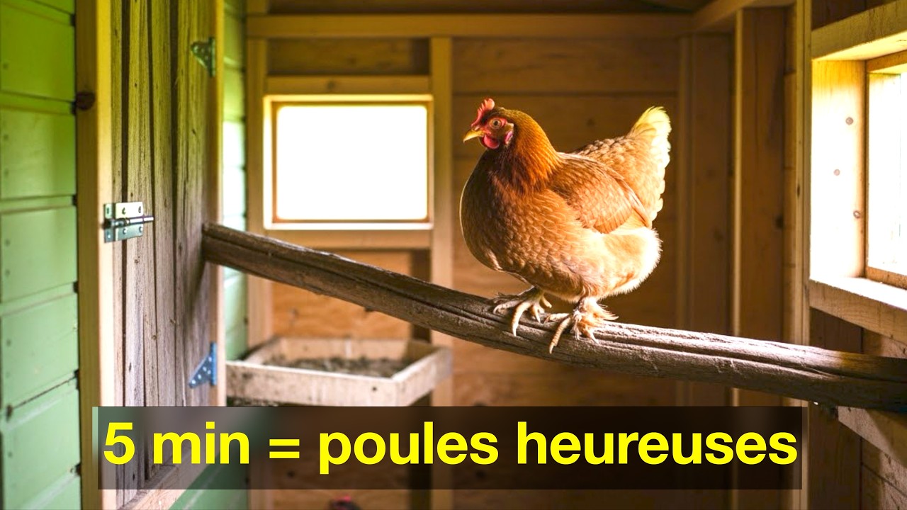 Perchoir + balan&ccedil;oire pour poules : simple & efficace