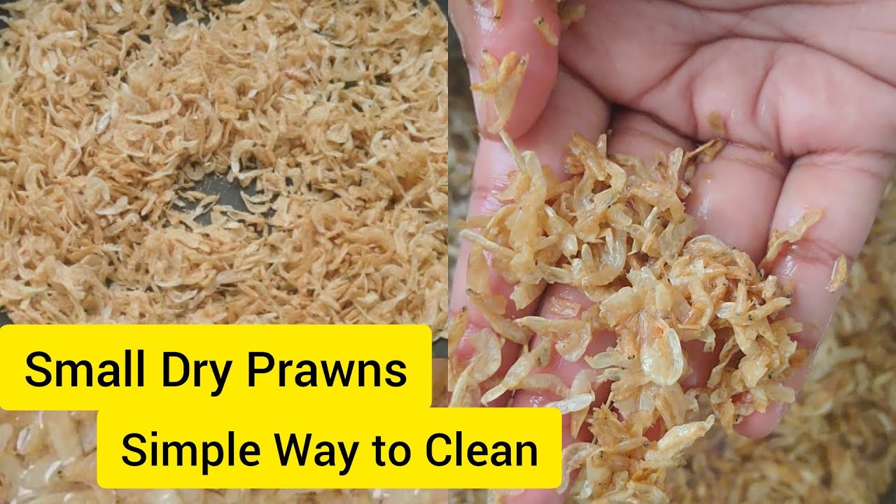 Simple Way To Clean Small Dry Prawns||Pooja Bharaban