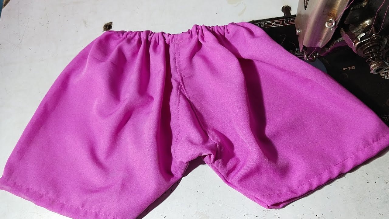 छोटे बच्चे के लिए नेकर कैसे बनाएं How to cut and stitch Necker  सूट के बचे हुए कपड़े से नेकर बनाए