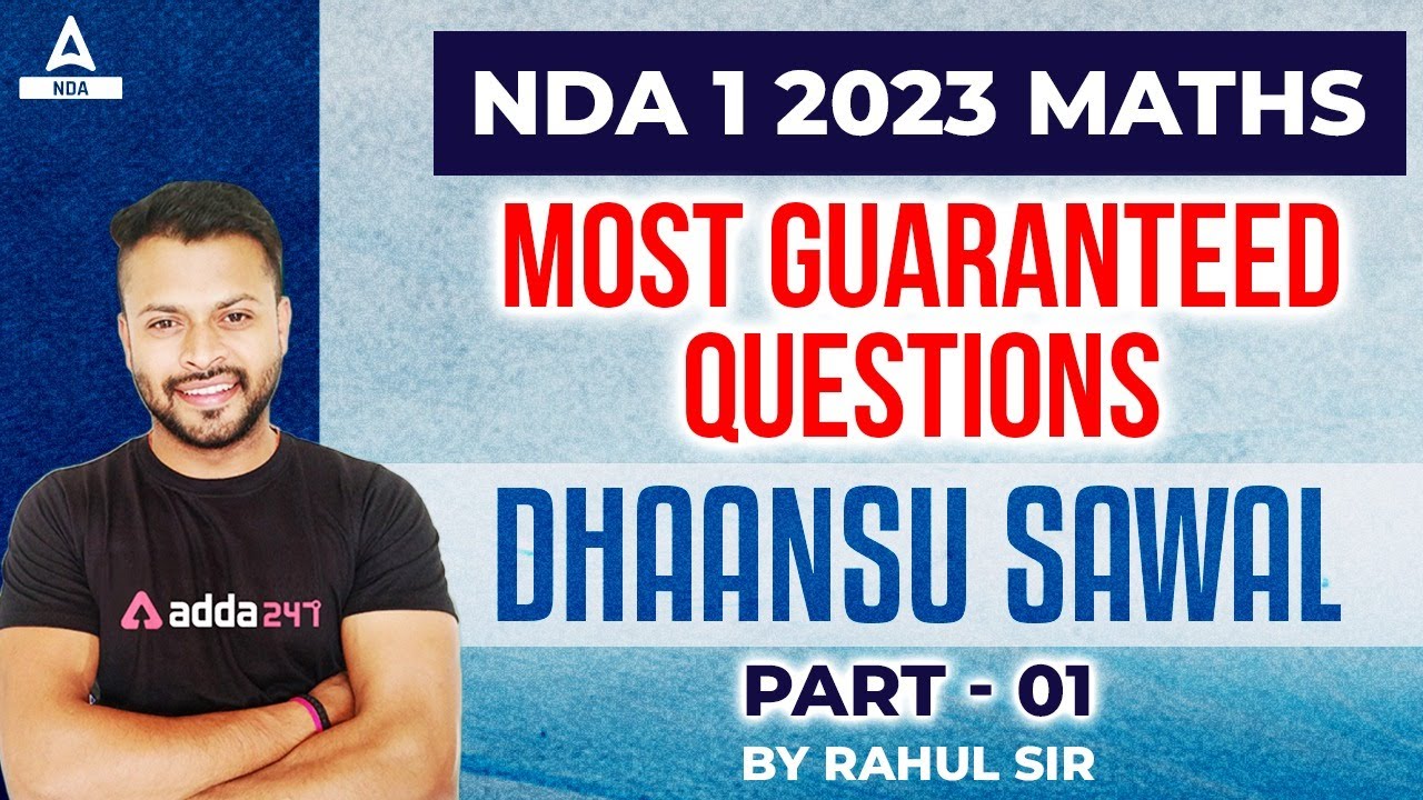 NDA Maths Most Important Questions For the Preparation Of NDA 1 2023