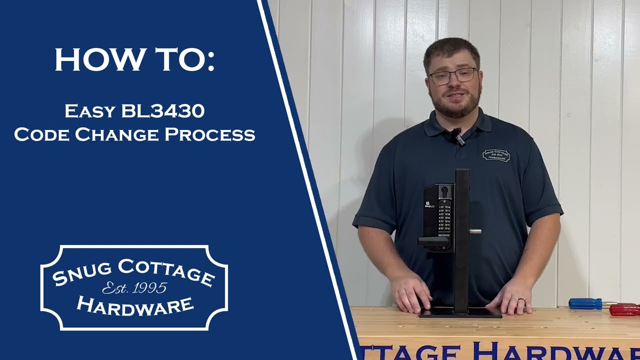 How To: Change the code on your Borg Lock (Model BL3430)