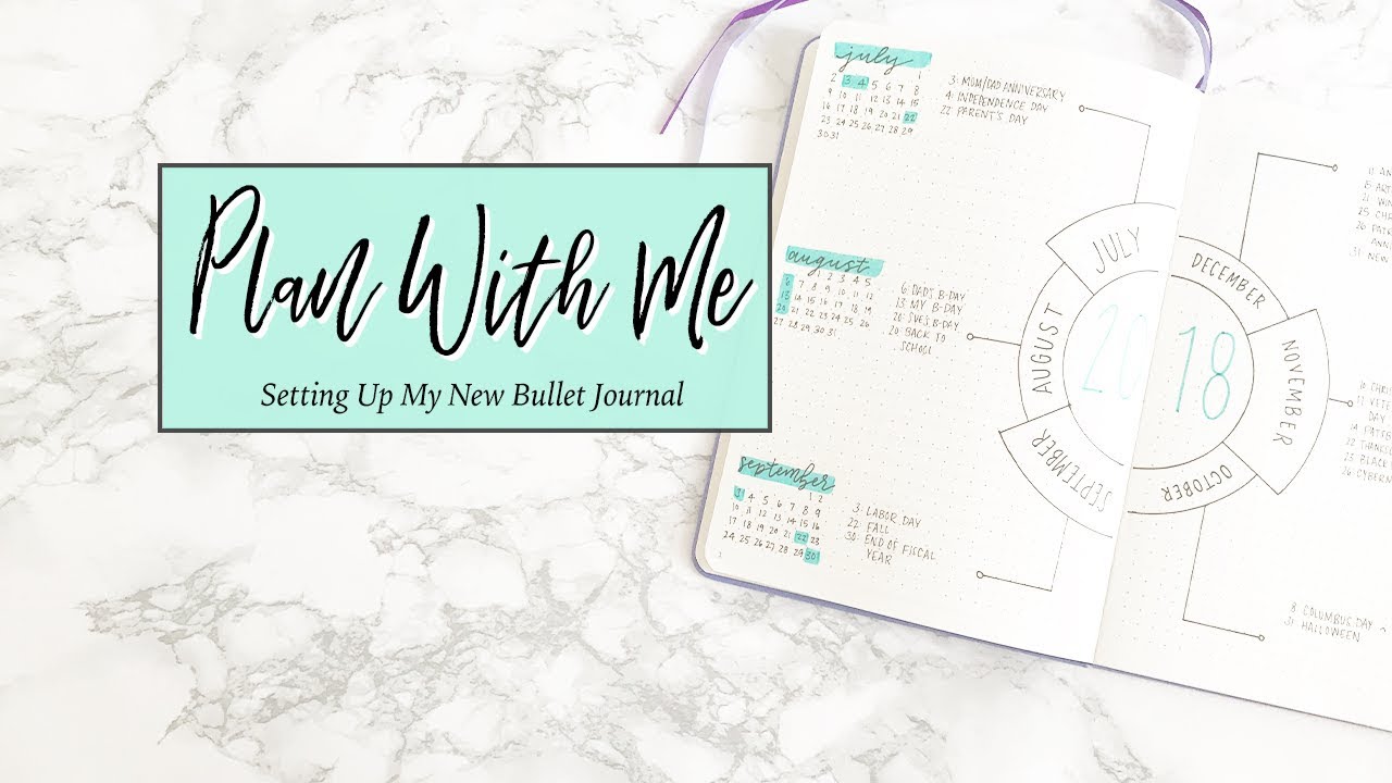 Plan With Me | Moving Into My New Bullet Journal | Annual Spreads Set Up