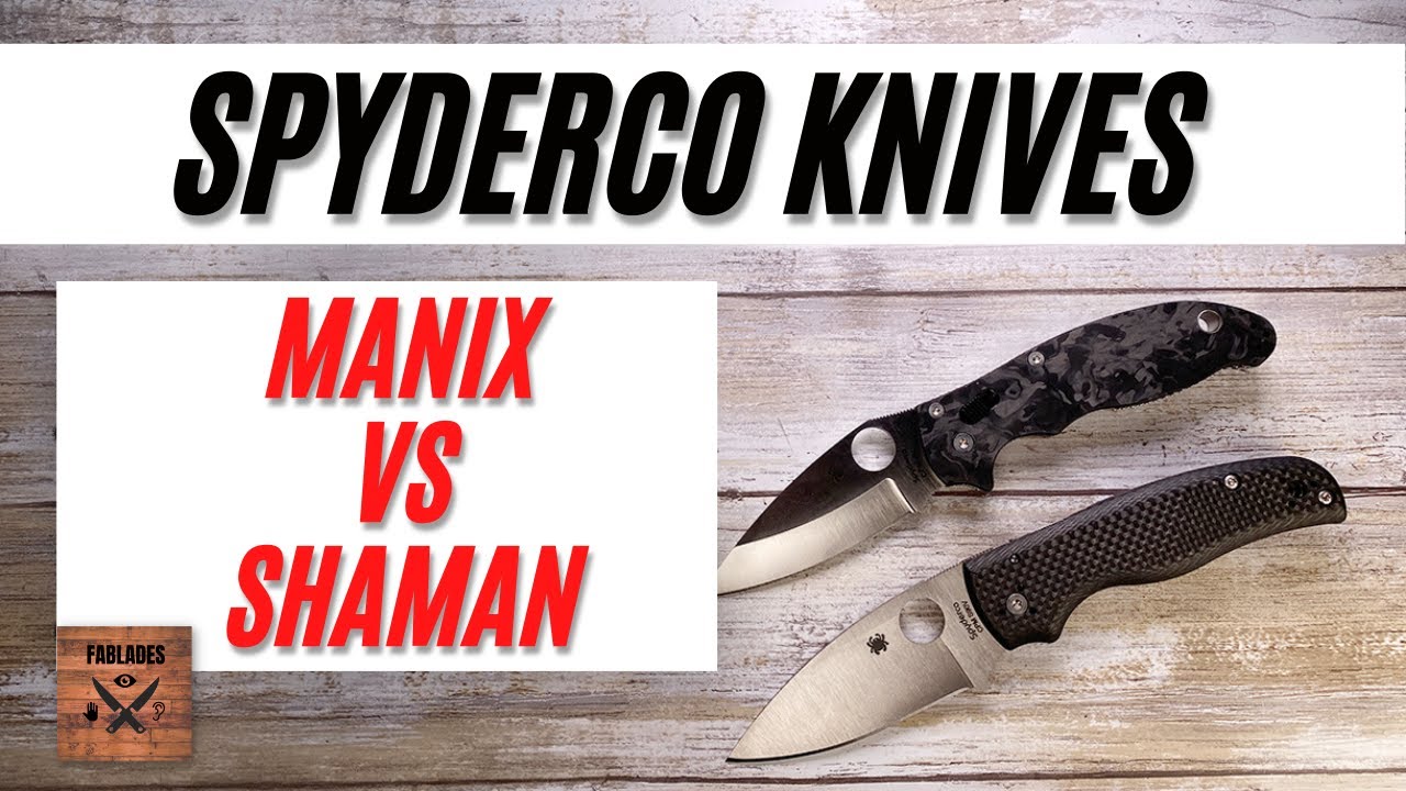 Spyderco Manix 2 VS Shaman Pocketknife. Fablades Comparision Review