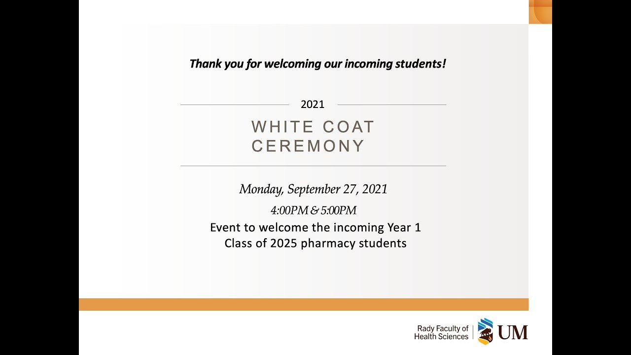 2021 White Coat Ceremony Pharmacy
