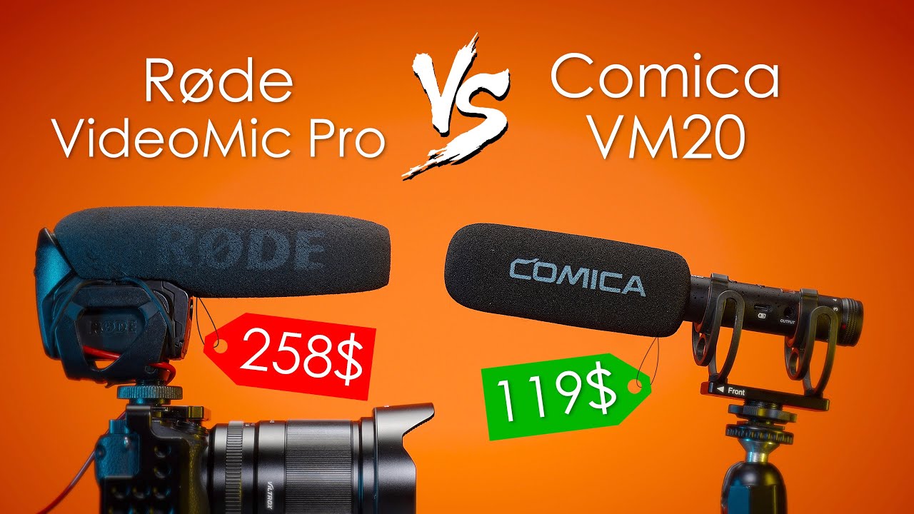 Rode VideoMic Pro VS Comica VM20 Shotgun Microphone Comparison