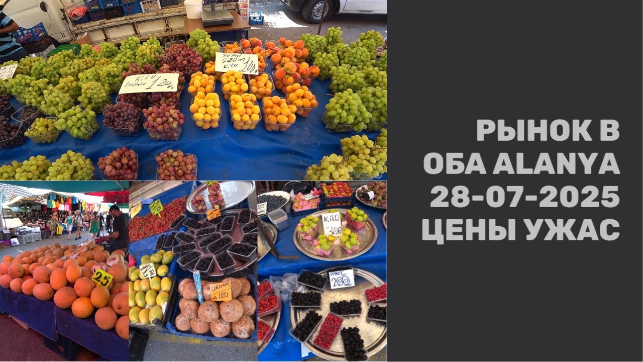 ALANYA РЫНОК В ОБА 28 ИЮЛЯ 2025 ЦЕНЫ НЕ РАДУЮТ
