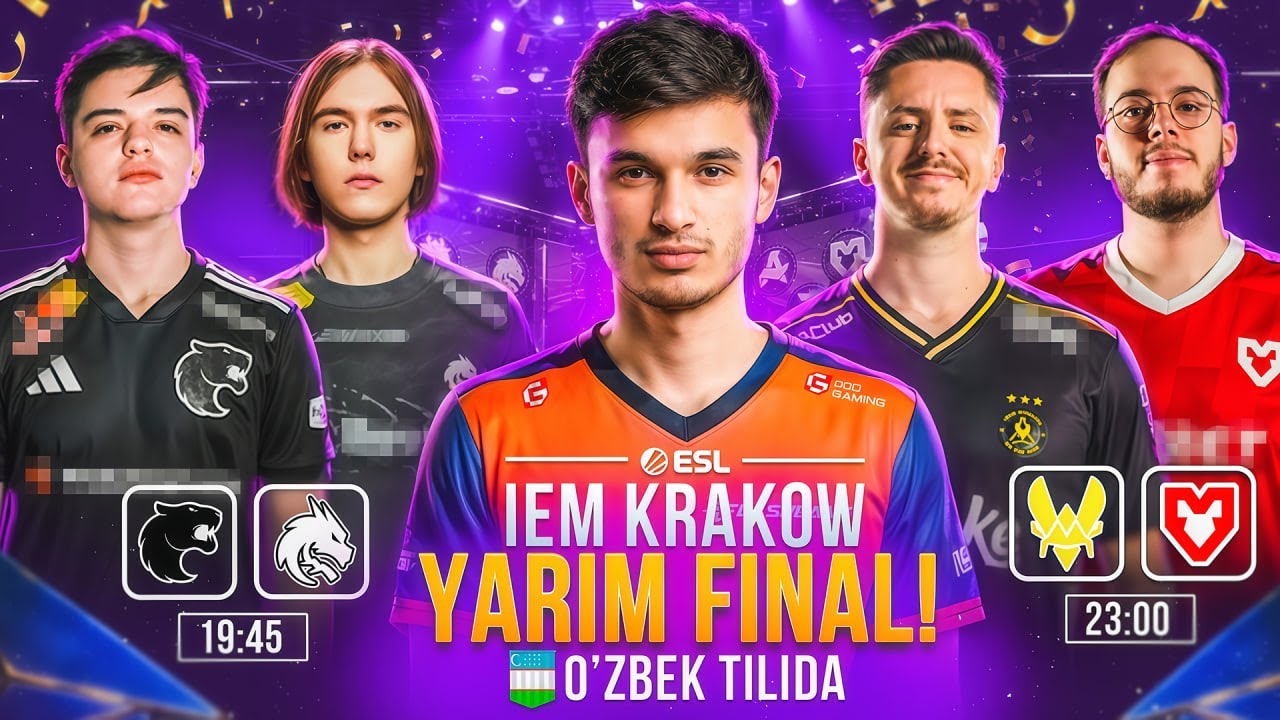 Yarim final | Spirit vs Furia,  Vitality vs Mouz   | IEM KRAKOW 2026 | BO3 | O'zbek tilida