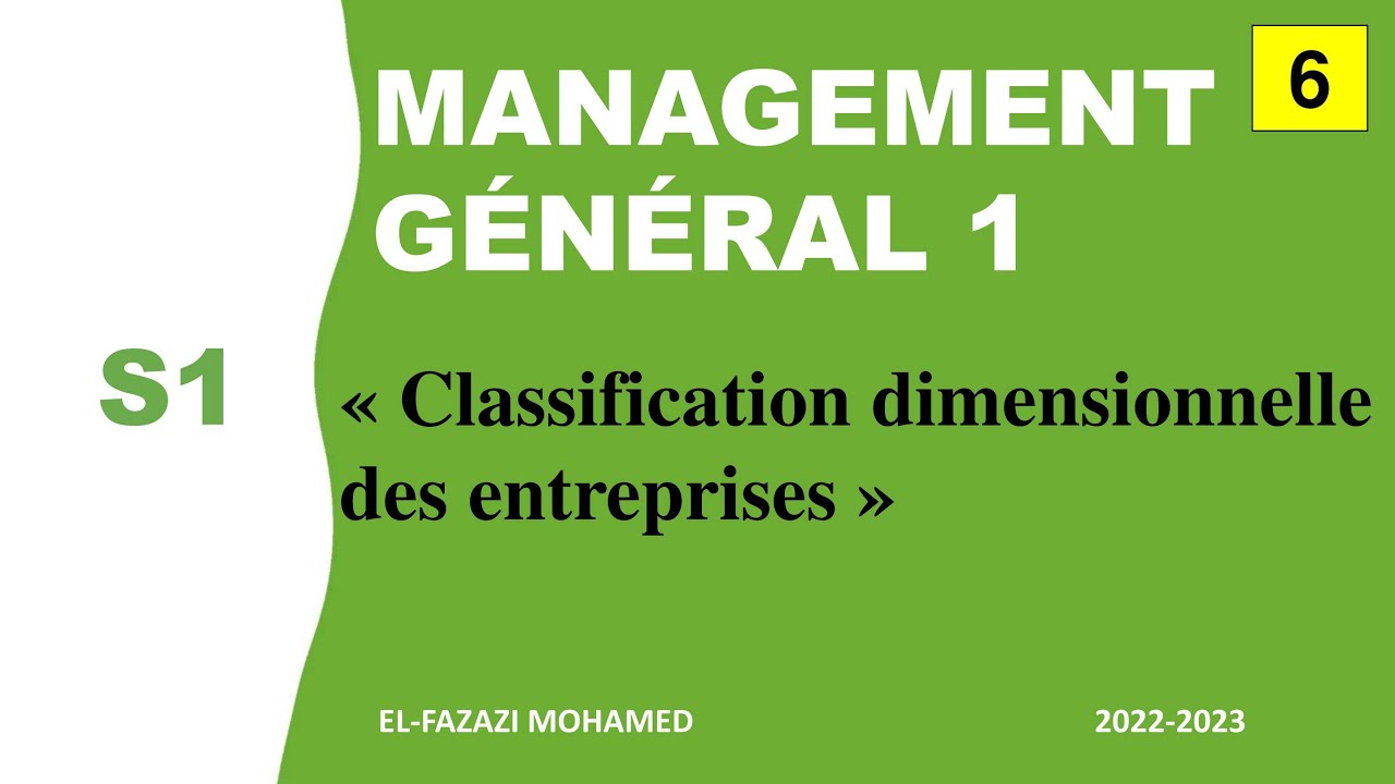 Classification dimensionnelle des entreprises en Darija || EP 6