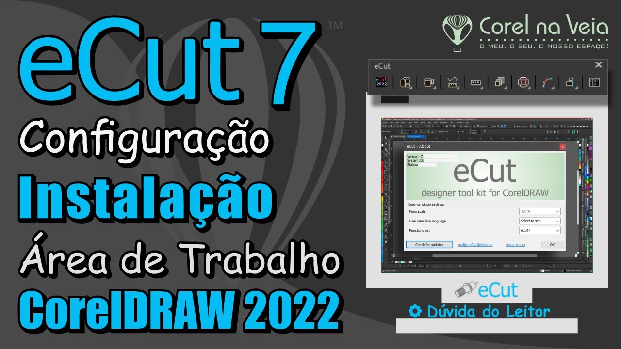 eCut 7 Configuração e Instalação da Área de Trabalho CorelDRAW 2022