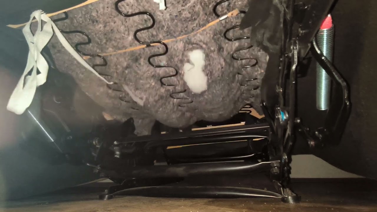 Walking and jumping on a spring chair