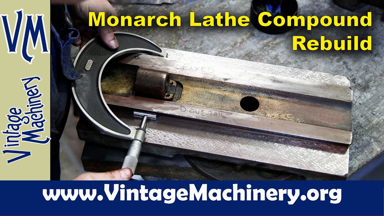 Monarch Lathe Compound Rebuild - Scraping the Top Slide, Dovetails, and Gib