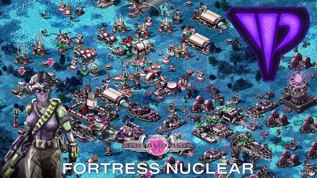 Red Alert 2 | Mental Omega 3.3.6 — Новая карта для сражений — Fortress Nuclear — 4 против 1