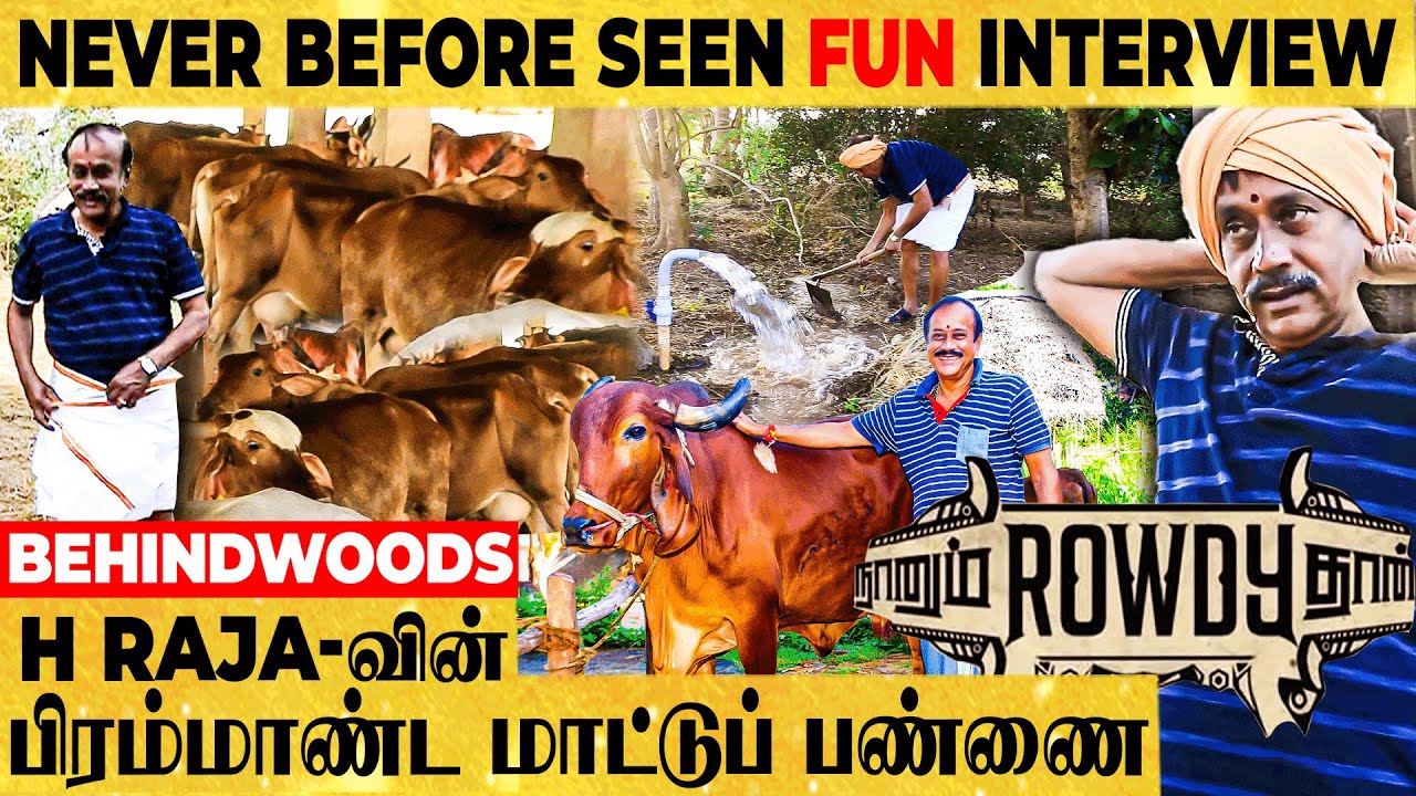 வேட்டியை மடிச்சுக்கட்டி மாட்டு பண்ணையை சுற்றி காட்டிய H Raja - Fun Interview