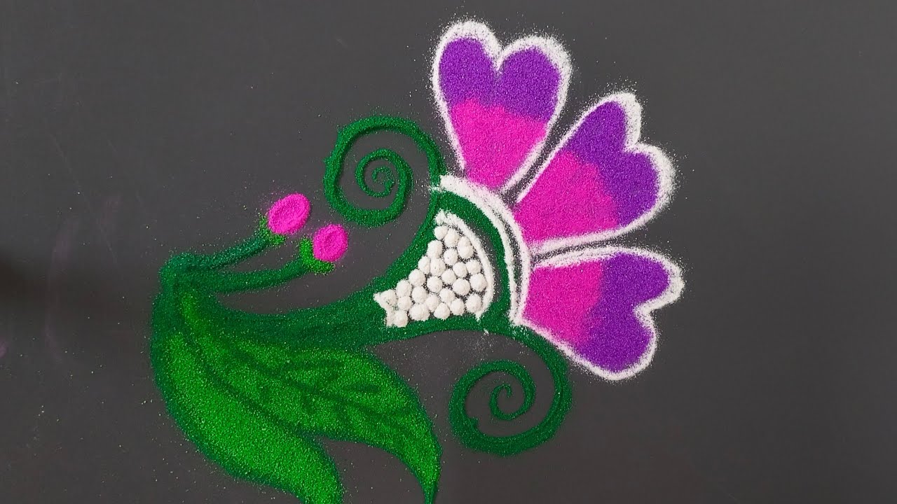 दररोज काढण्यासाठी सोपी, सुंदर आणि आकर्षक रांगोळी #rangoli #art 
