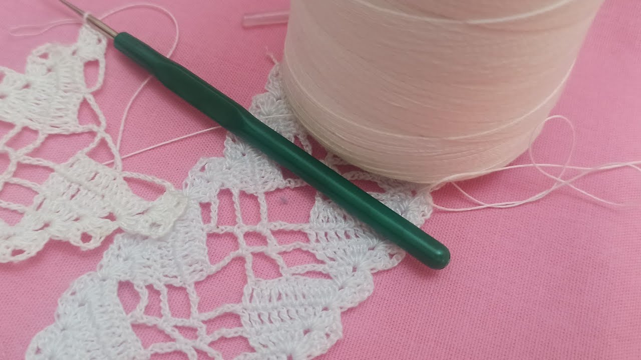 9/8/2024🎀43/365💓tutorial de bordure au crochet très facile🌸طريقة عمل حواف الدرا الغوز لي طلبتوها مني