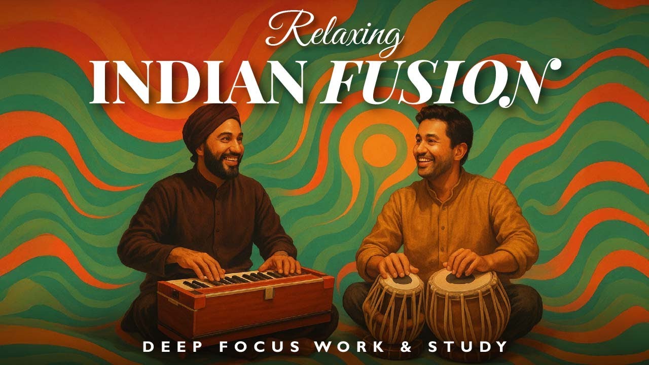 Indian instrumental fusion | Traces in Flow – Tabla, Santoor & Brushed Drums – Night Unwind Music