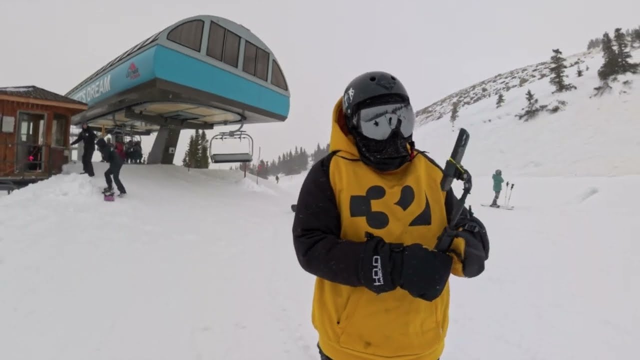 🏂 Skier faceplants and snowboarders collide getting off the lift Winter Advisory Powder Panic Fails