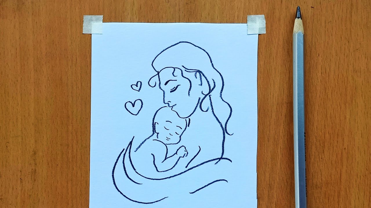 Quick Mother's Day Drawing 2020 - Make a sketch and Surprise your Mom in Lockdown :)