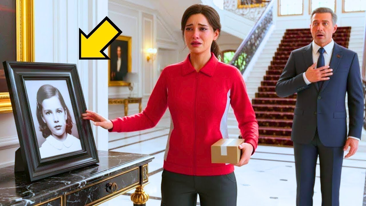 THE DELIVERY GIRL FROZE WHEN SHE SAW HER CHILDHOOD PHOTO IN THE MILLIONAIRE’S MANSION