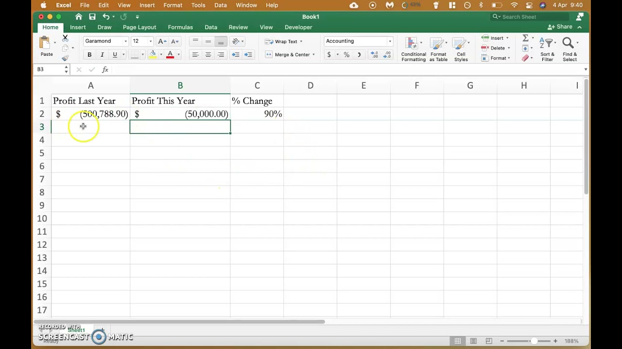 Calculating Percentage Change When The Base Value Is Negative