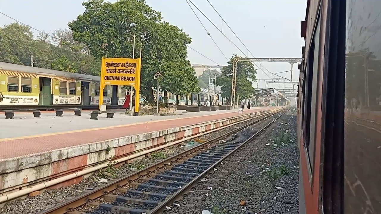 Skipping Chennai Beach railway station | Santragachi Antyodaya Express | Indian Railways 
