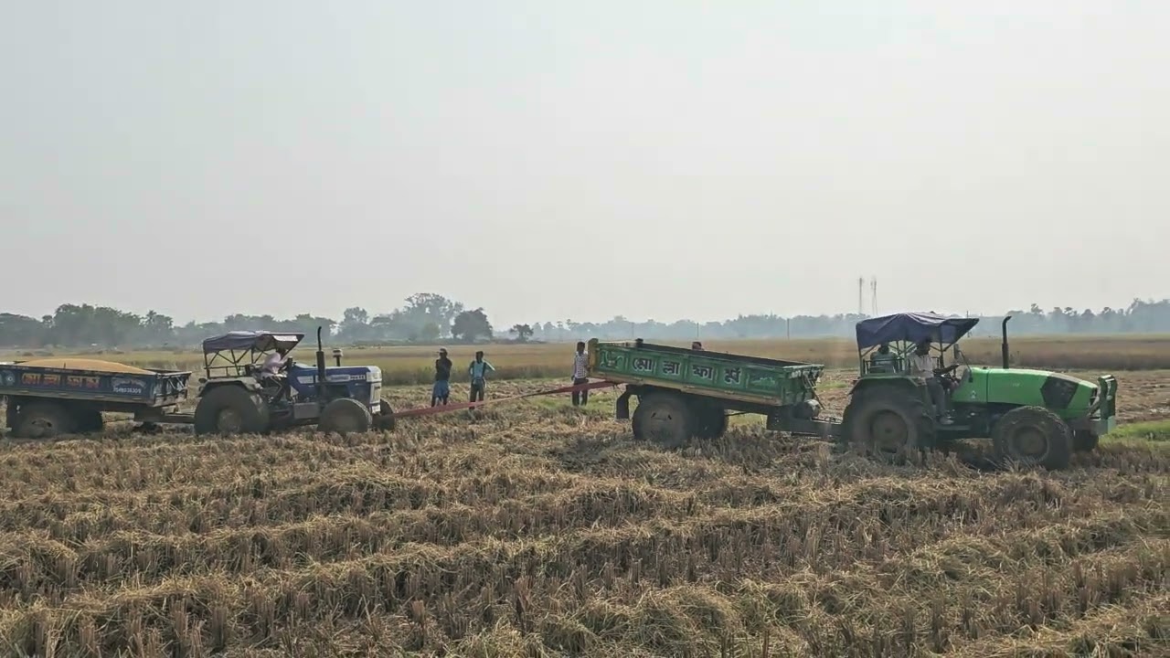 Swaraj 744 4WD in Deep MUD help Deutz Fahr 