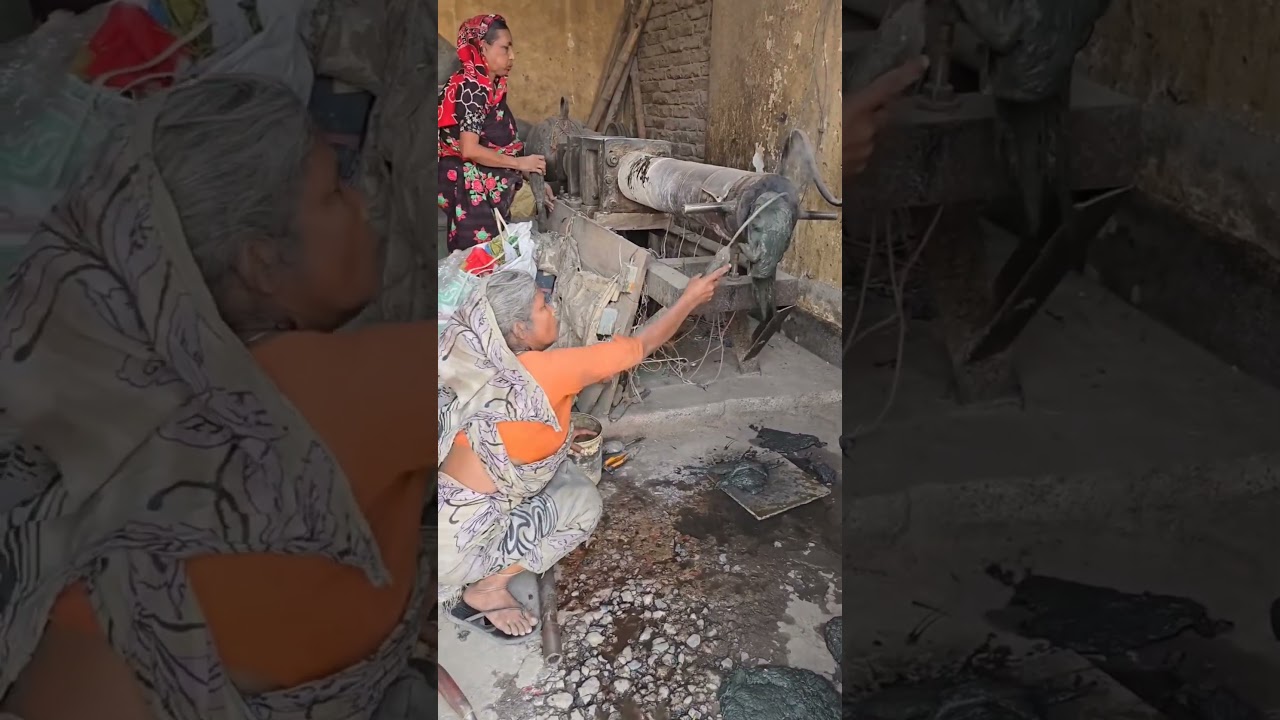 ప్లాస్టిక్ రీసైక్లింగ్ ||  making process of buckets with plastic