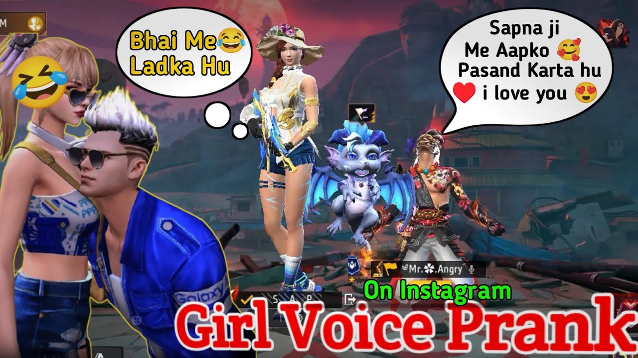 Sapna Ji Ka Number Mil Gaya? 😍 | Girl Voice Prank on Instagram 😂 | Free Fire Fun 
