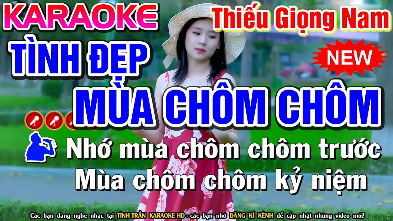 🔴[ Karaoke ] Tình Đẹp Mùa Chôm Chôm Song Ca Thiếu Giọng Nam | Tình Trần Organ