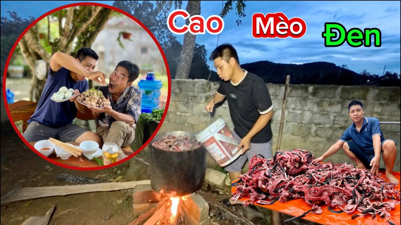 Bữa Tiệc Nhỏ Ăn Mừng Nồi Cao Mèo Đen Mới | HUY ANH TV