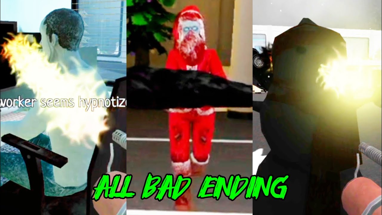 Smiling X Scary Santa All 3 Bad Endings | Smiling X Corp 