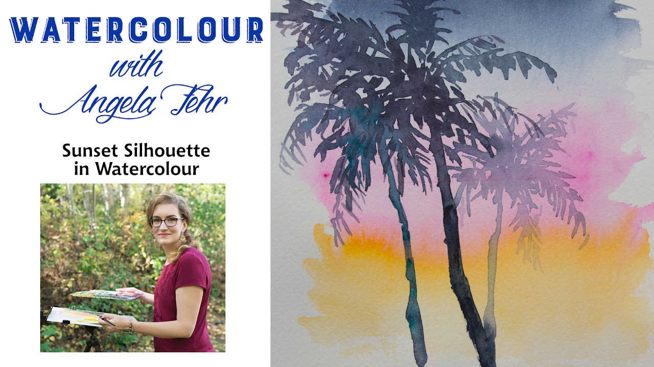 Paint a Sunset Silhouette in Watercolour with Angela Fehr